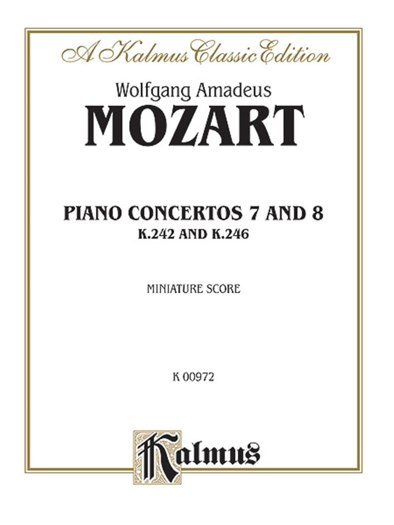Concertos: No. 7 for Three Pianos